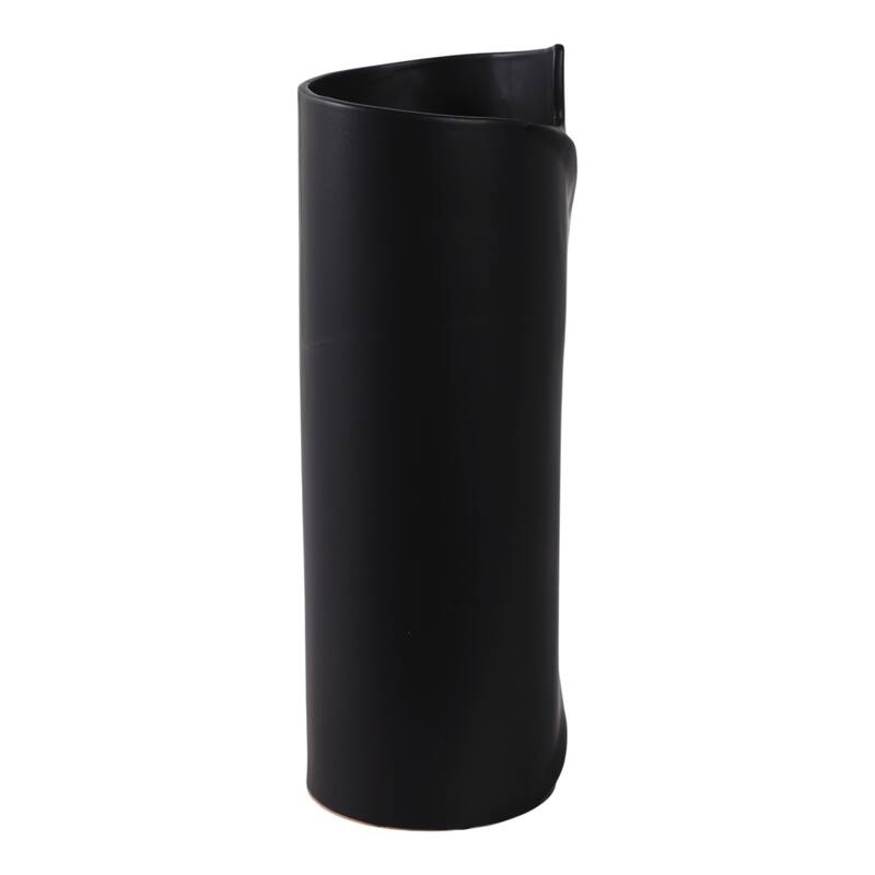 Ceramic Stoneware Vase Sculptural Curved Silhouette Modern Design