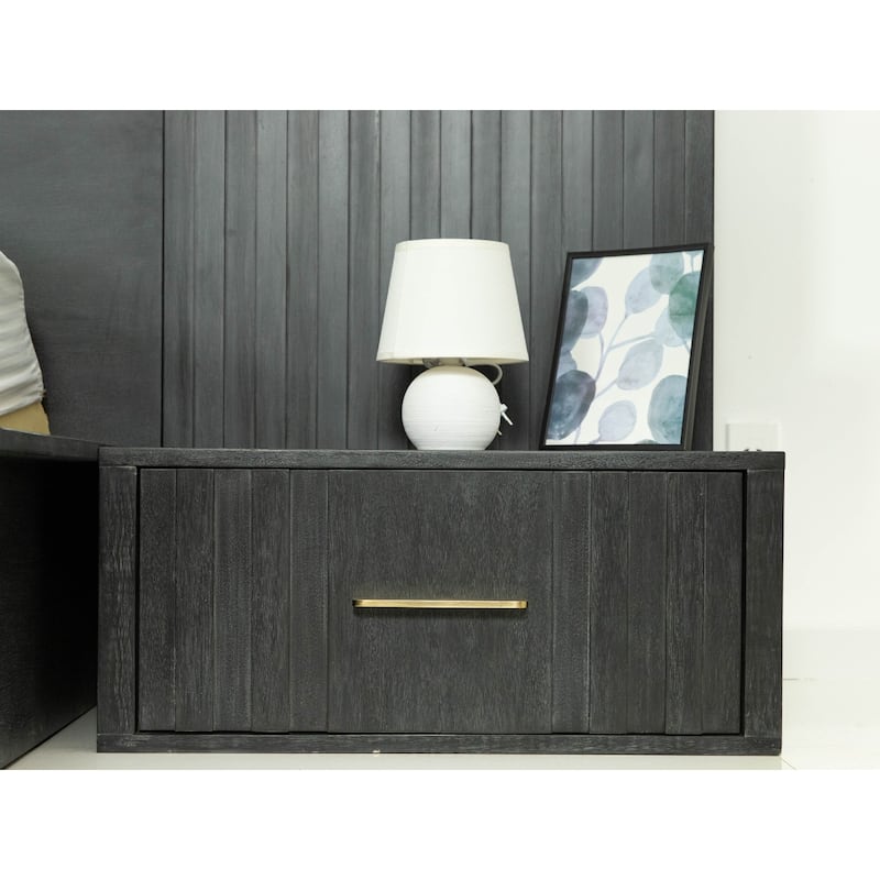 Modrest Manchester Contemporary Dark Grey Nightstand