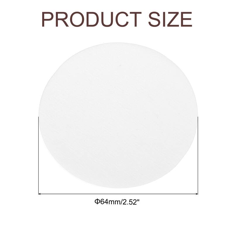 600Pcs Coffee Filters, Disposable Round Paper Filter for Home Office - White - 64mm
