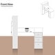 preview thumbnail 9 of 18, Modern White Manicure Table with Built-in Nail Dust Collector and Storage Drawers, Tempered Glass Shelf