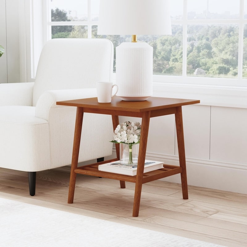 Linon Meade Mid-Century Modern Side End Table