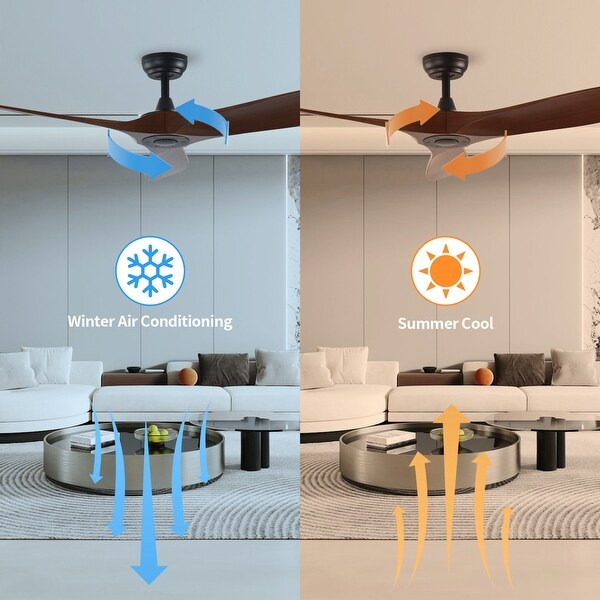 Bright Corners Vintage Ceiling Fan with Remote Control, Dark