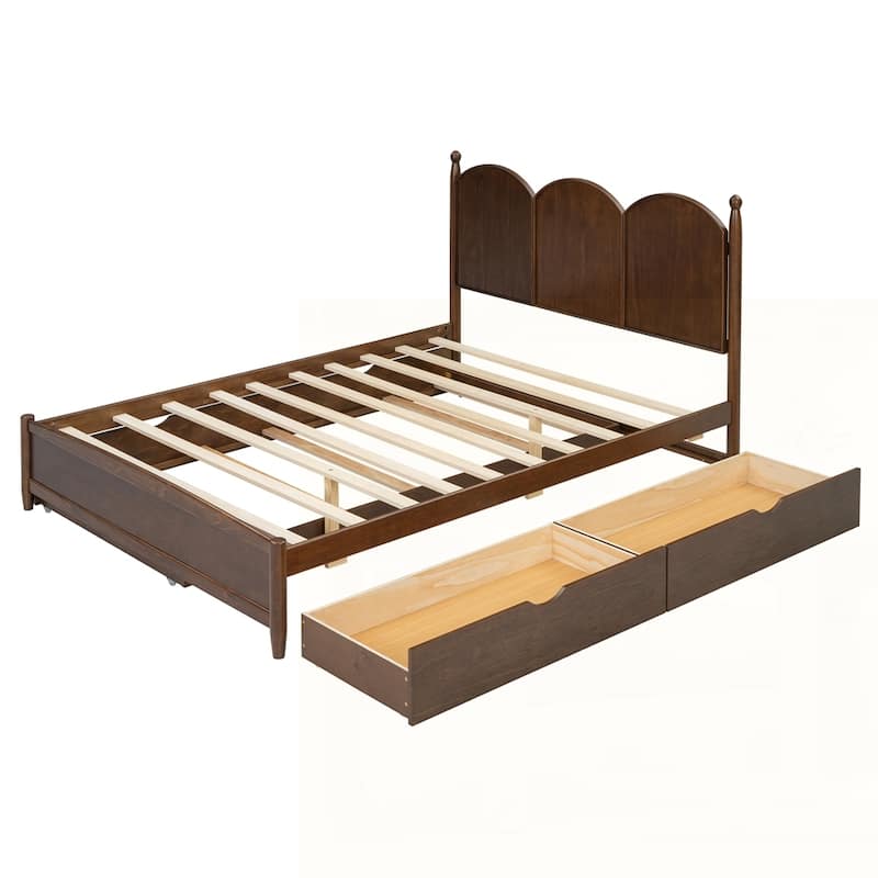 Platform Bed With with 2 Big Drawers