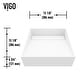 preview thumbnail 7 of 6, VIGO Starr 15"L x 15"W x 5"H Matte Stone Square Bathroom Vessel Sink