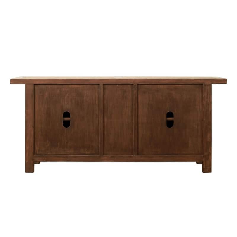 77" Long Three Drawers Sideboard Weathered Natural