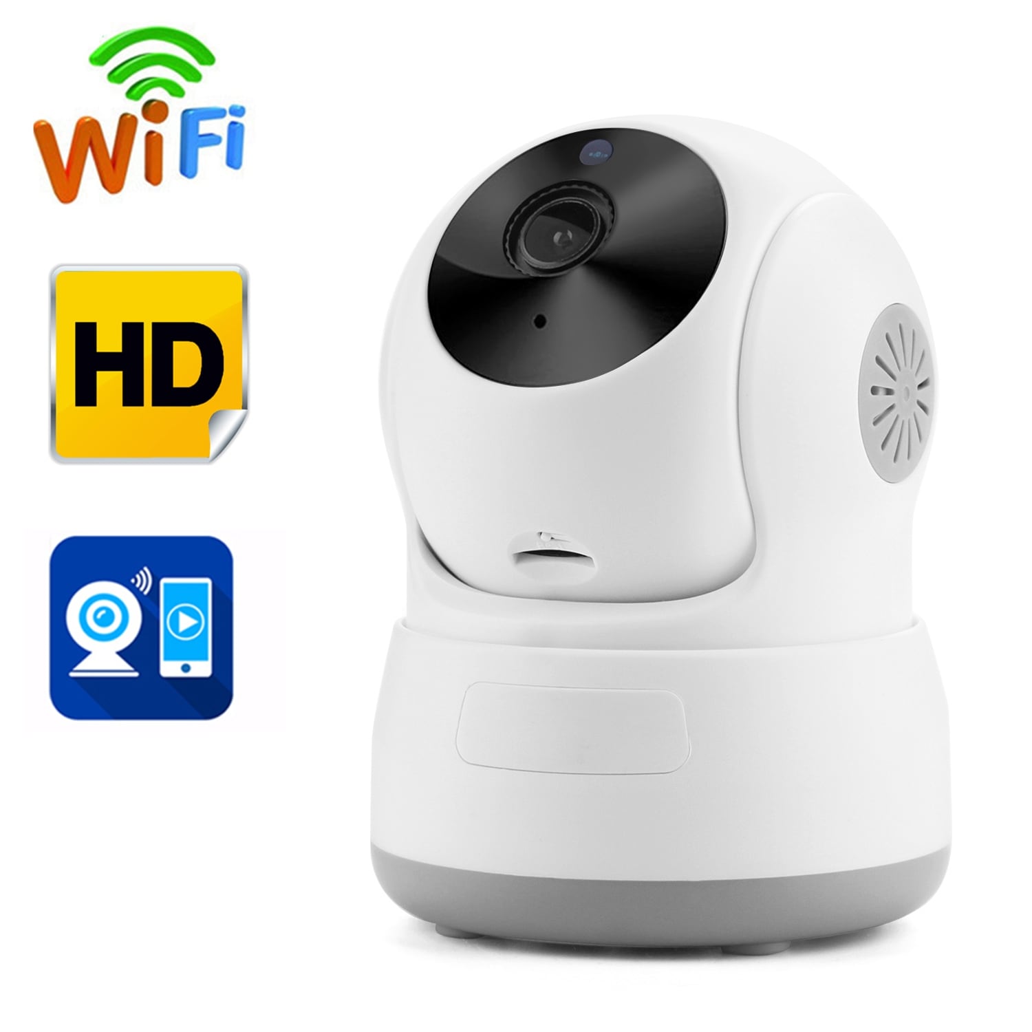 Agptek Security Camera Network Indoor Cctv Night Vision Hd Wireless Pan Tilt Wifi Ip Camera Overstock 30565322