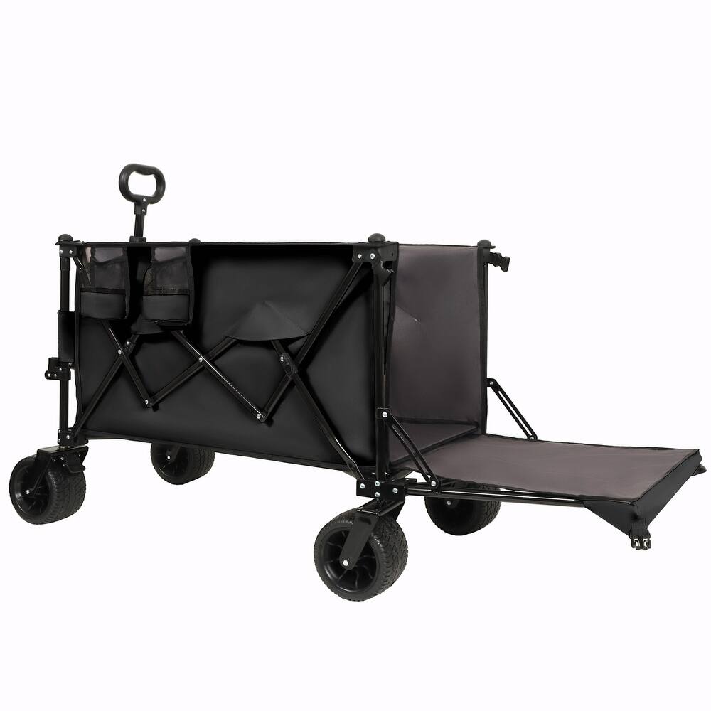 Heavy-Duty 480lbs Capacity Beach Wagon Cart with Large All-Terrain Wheels