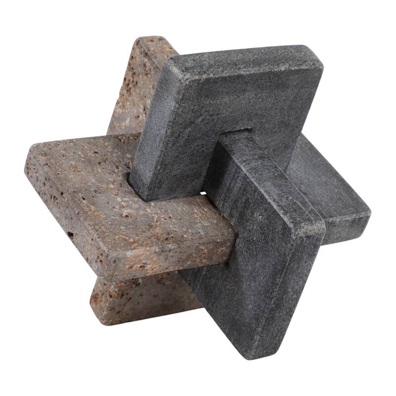 Modern Marble Travertine Knot Sculpture