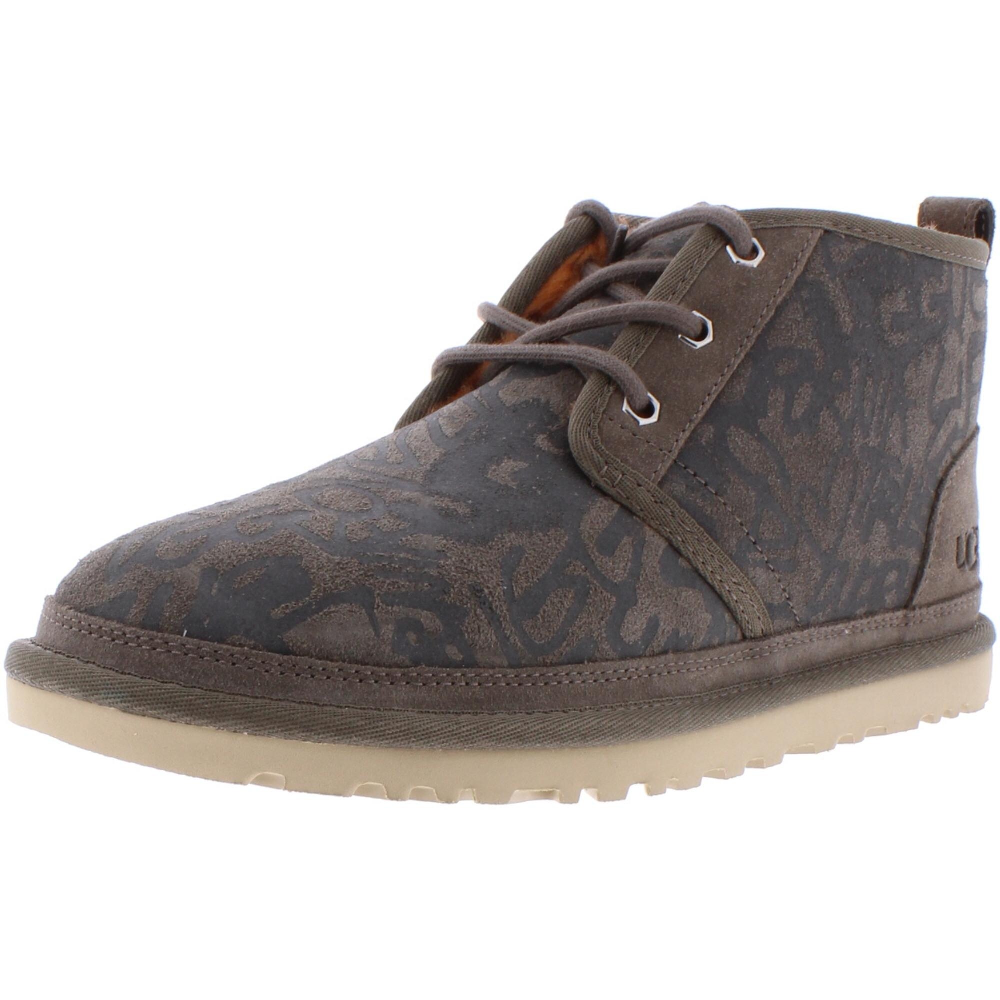 Shop Ugg Womens Neumel Street Graffiti Ankle Boots Suede Graffiti Slate Overstock 31607184