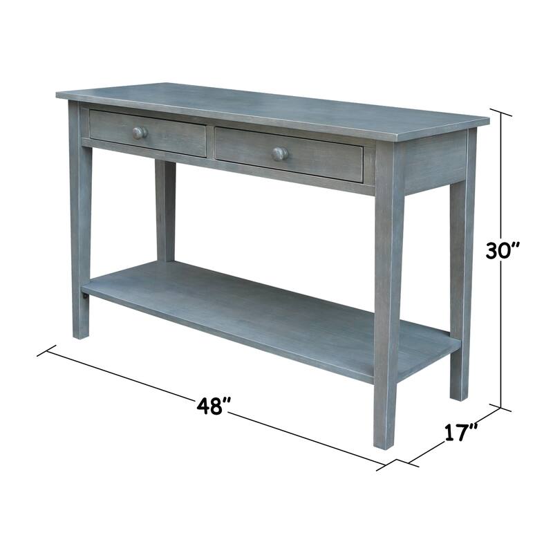 Spencer Solid Parawood Sofa Server Table - 48 in. W x 17 in. D x 30 in. H