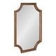 preview thumbnail 84 of 118, Kate and Laurel Hogan Scalloped Wood Framed Mirror 20x30 - Rustic Brown