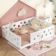 preview thumbnail 13 of 18, Wooden Floor Bed with Heightened Fence and Door,Wood Slats Support
