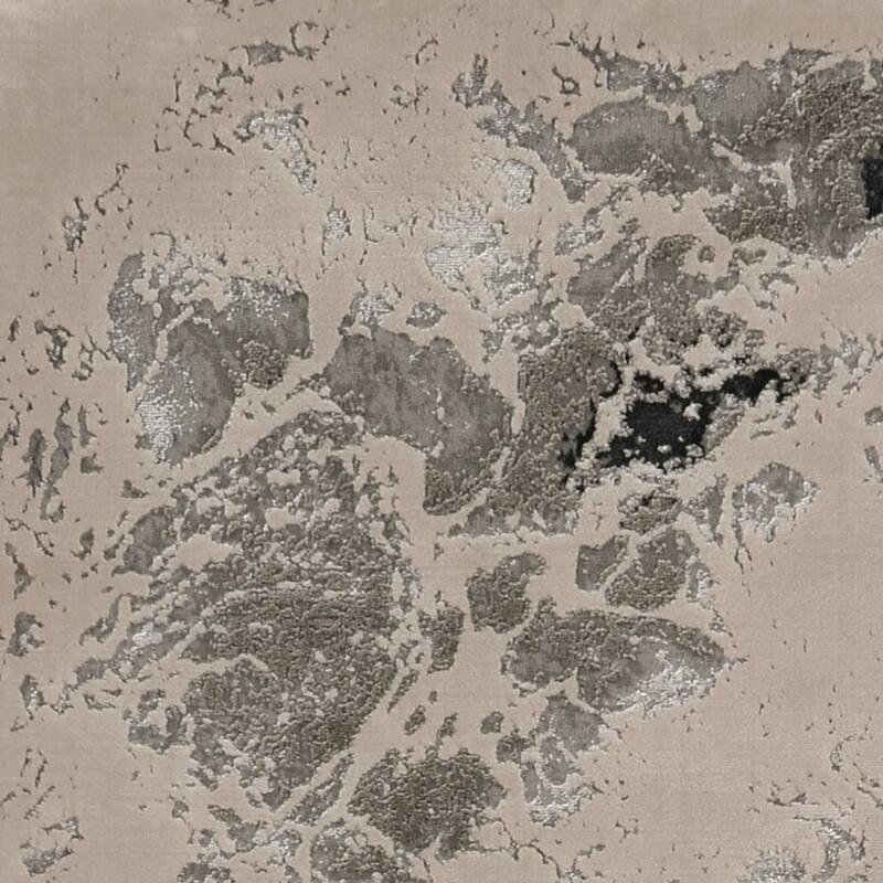 Strick & Bolton Anja Silver Abstract Area Rug