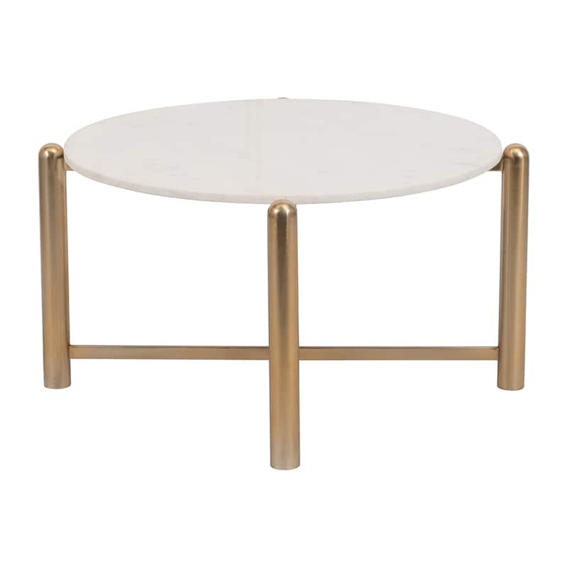 Sagebrook Home Elegant Iron & Marble Coffee Table