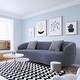 preview thumbnail 3 of 32, Mid Century Style Fabric Curved Sofa