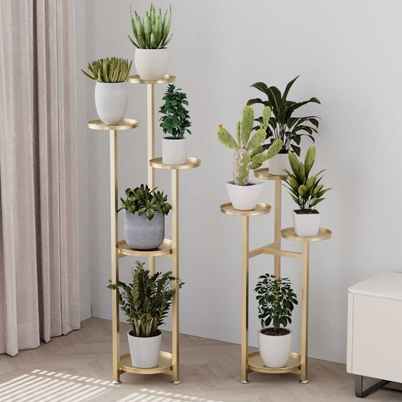 Plant Shelving Flower Pot Holder, with Anti-Slip Feet