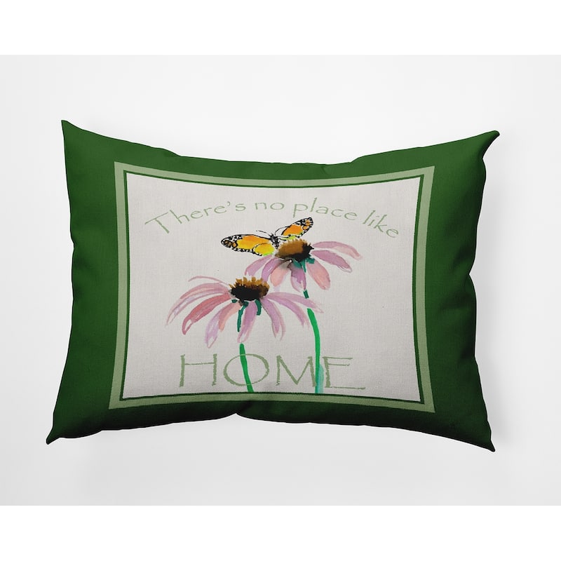 There's No Place Like Home Decorative Throw Pillow - Leaf - 14" x 20"
