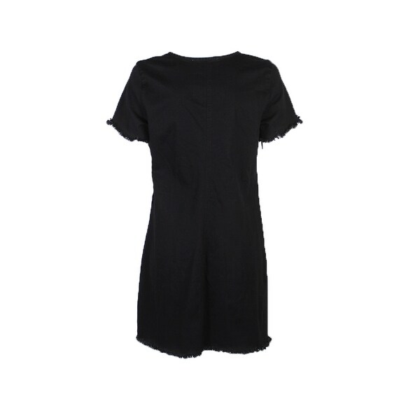 black denim shift dress
