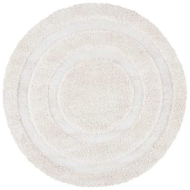 SAFAVIEH Florida Shag Carlinde Border 1.2-inch Thick Rug