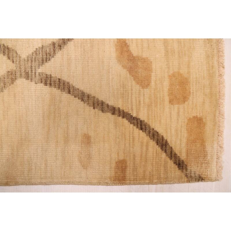 ECARPETGALLERY Hand-knotted Pak Finest Marrakesh Beige Wool Rug - 9'0 x 12'7