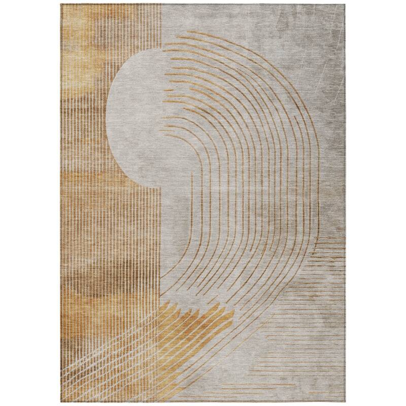HomeRoots Geometric Transitional Rectangle Outdoor Rug