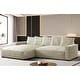 preview thumbnail 46 of 59, Transitional Luxe Upholstered Living Room Sectional 106.7 inch