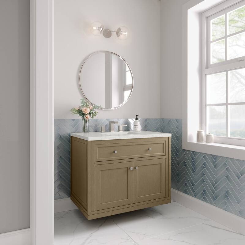 Chicago 36" Single Vanity, Walnut Whisper