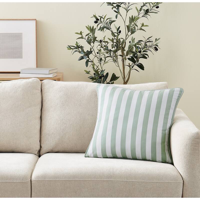 Brooklyn Loom Levi Stripe 20x20 Decorative Pillow with Removable Cover