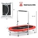 preview thumbnail 14 of 20, Goplus 50'' Trampoline for 2 People Foldable Rebouncer w/Adjustable - See Details