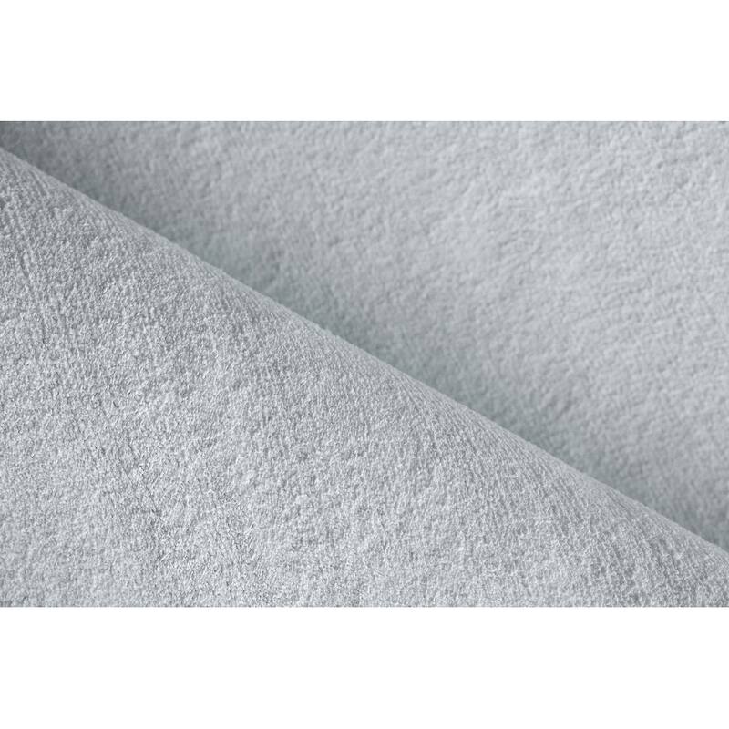 Exquisite Rugs Velutto Modern Handmade Handloomed Silky Nylon White Area Rug