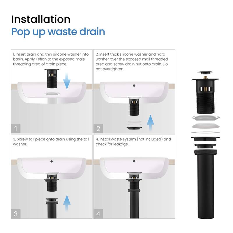 Cube 8“ Widespread Bathroom Sink Faucet with Drain Assembly