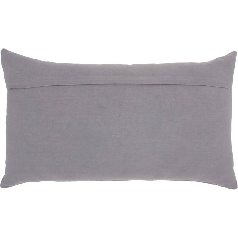 Pillow Metallic Florals 14" x 20" Midnight Indoor Throw Pillow