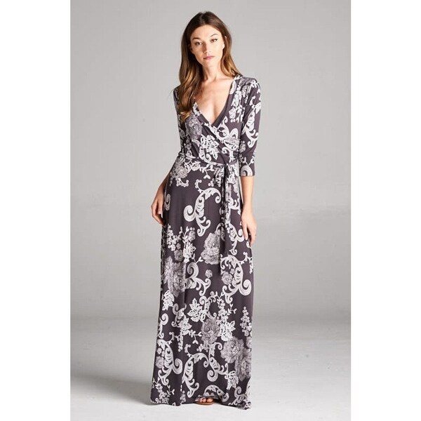 grey boho maxi dress