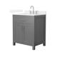 Option Dark Gray / White Quartz Top / Brushed Nickel