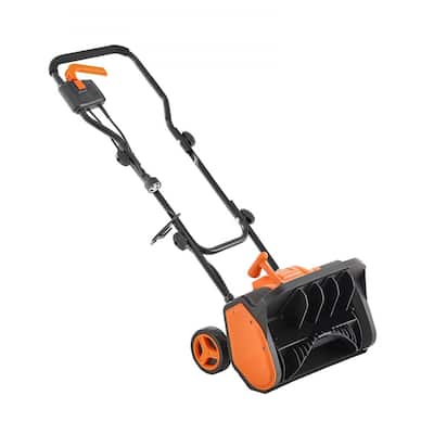 Black-Orange Electric 1500W Snow Shovel with 17in Clearing Width - 39.4 × 17.7 × 39.4 in