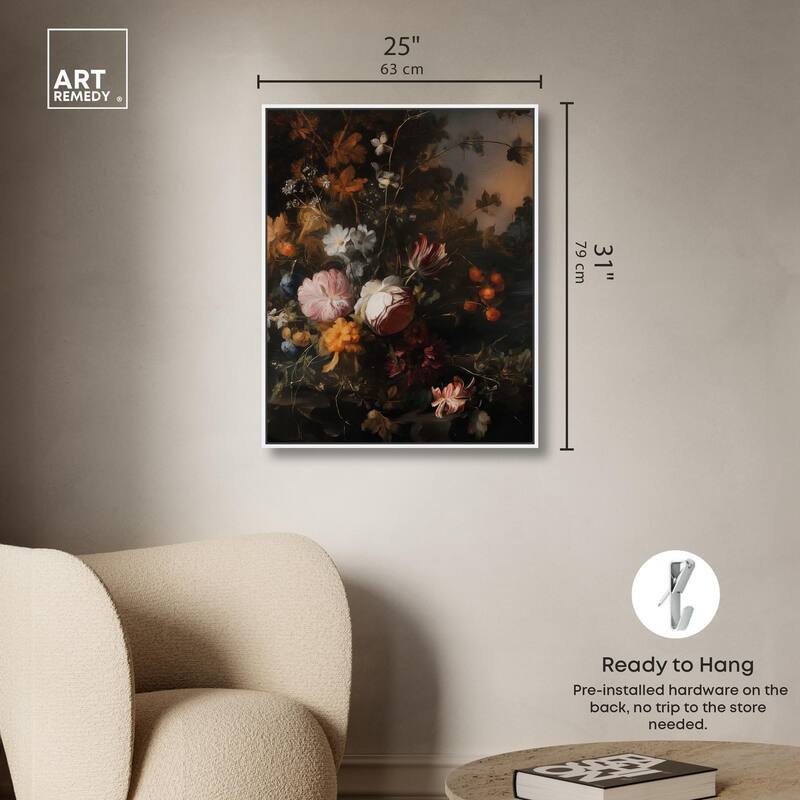 Shadowed Petal Secrets I Canvas by Art Remedy