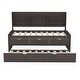 preview thumbnail 19 of 24, Twin Size Wooden Captain Bed with Built-in Bookshelves, Trundle and 3-Storage Drawers, Space-Saving Design, Light Grey