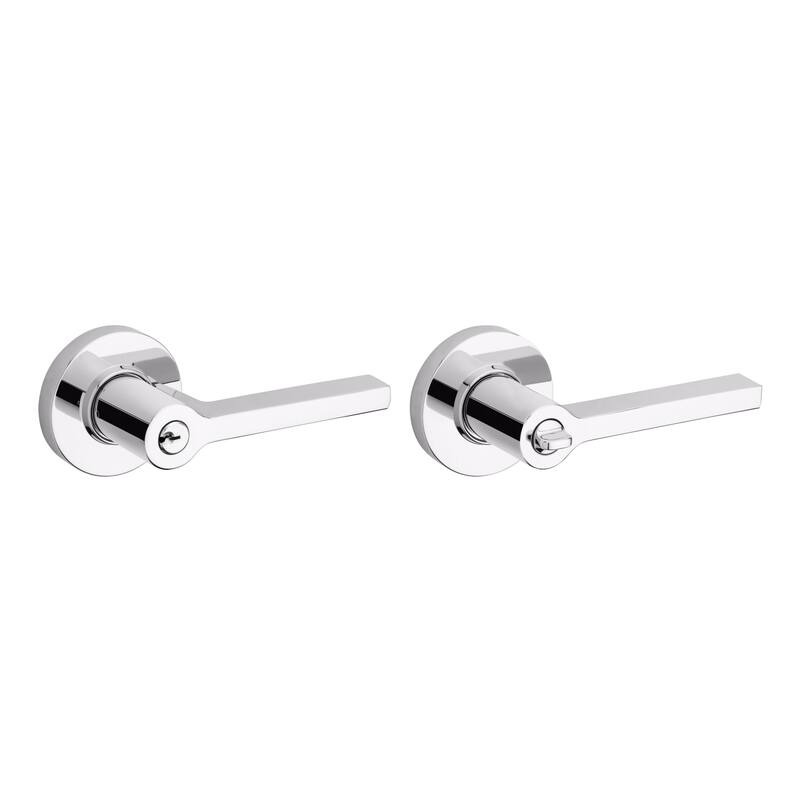 Baldwin Contemporary Right Handed Single Cylinder Keyed Entry Door - Polished Chrome
