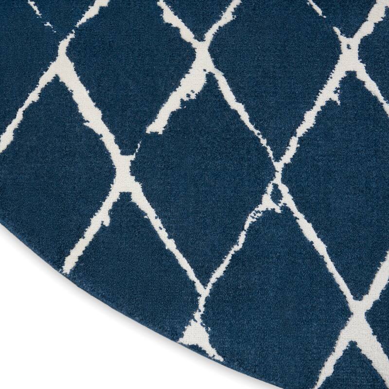 Nourison Twilight Contemporary Geometric Trellis Area Rug
