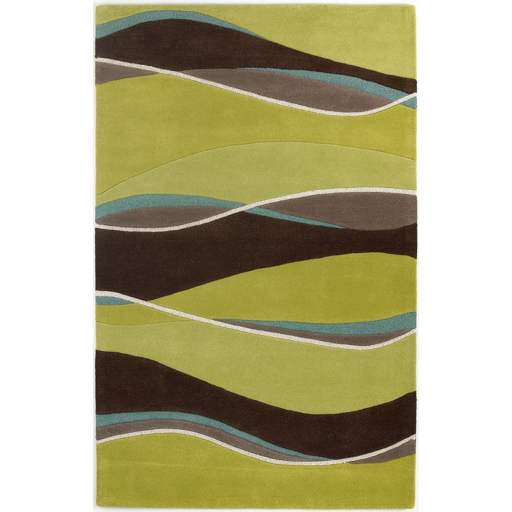 Domani Rugs Eternity Ocean Landscapes Textured High-low Wool Area Rug