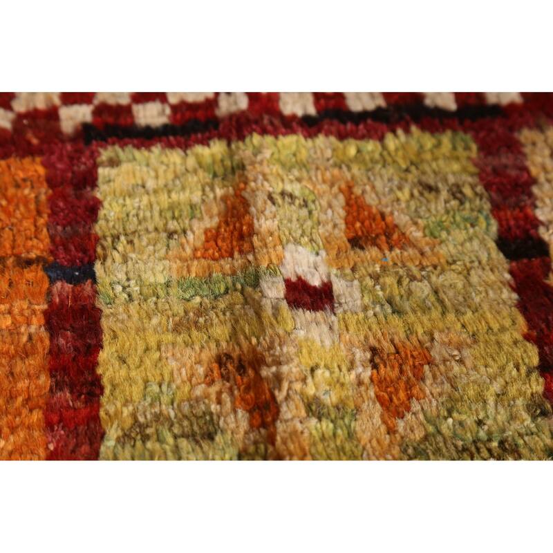 Geometric Moroccan Oriental Rug Handmade Multi-Color Wool Carpet - 6'7" x 9'9"