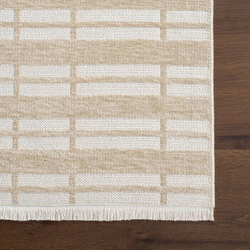 Nuloom Mortica SuperiorWash Striped Machine Washable Area Rug
