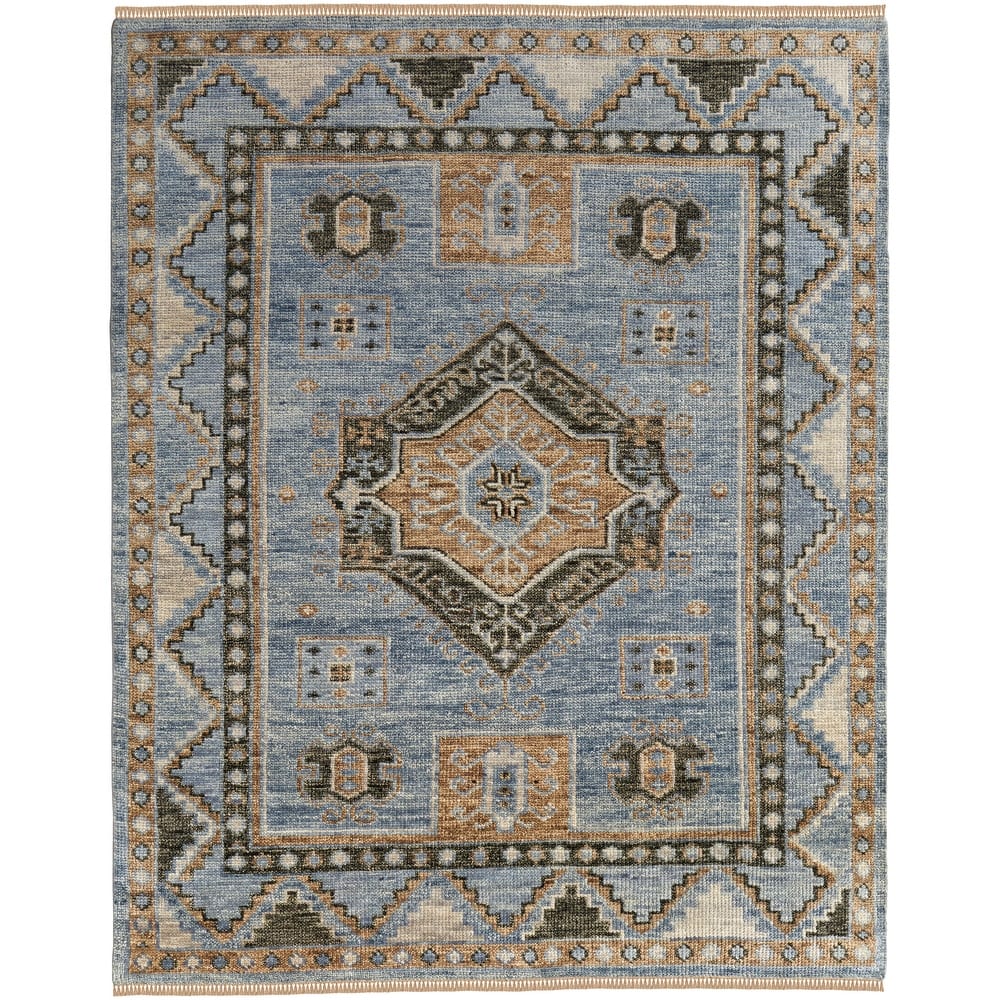 Grand Bazaar Foxboro Hand Knotted Medallion Traditional Area Rug