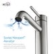 preview thumbnail 17 of 24, Luxury Solid Brass Single Hole Bathroom Vessel Sink Faucet