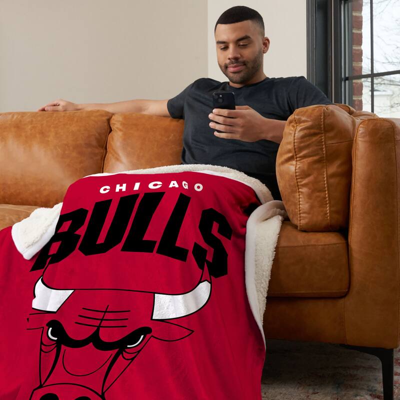 NBA High Block Silk Touch Sherpa Throw Blanket