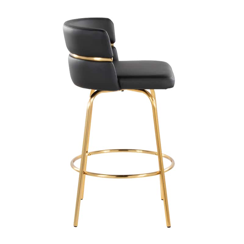 Silver Orchid Lena 26" Fixed-Height Counter Stool (Set of 2)