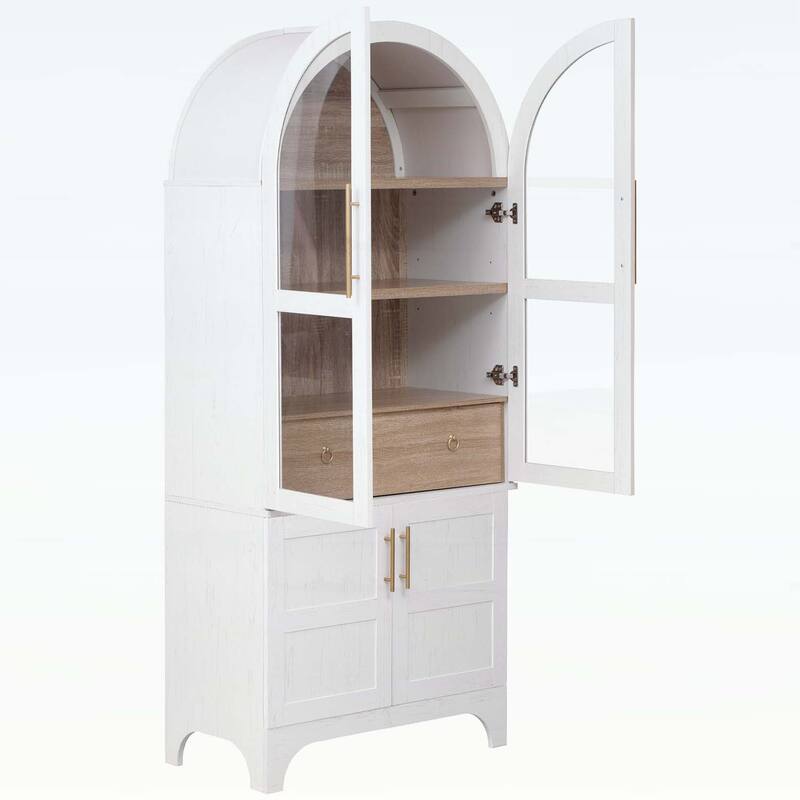 71 Inch Tall Cabinet for Versatile Storage and Elegant Farmhouse Design