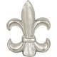preview thumbnail 4 of 3, Set of 2 Fleur de Lis Lamp Finials, 2 3/8-inch Tall Pewter