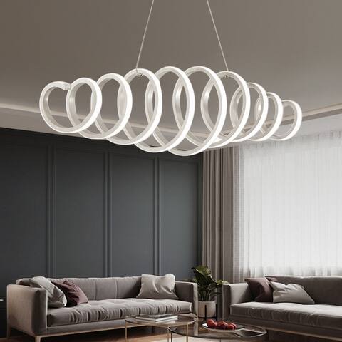 Acrylic Modern LED S-shaped lighting post Ceiling Light - 39.4*10.24inches