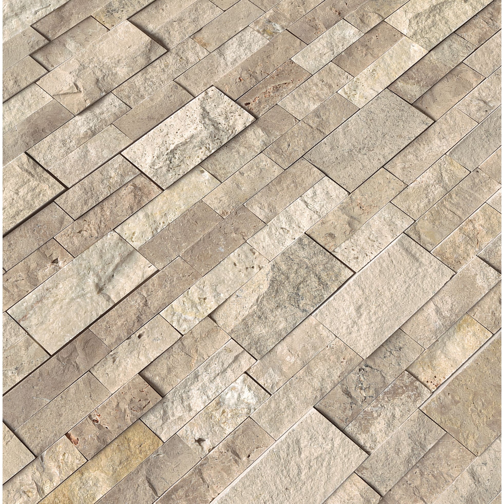 Splitface Gold MSI LPNLSCALGLD624 24/" x 6/" Rectangle Wall Tile